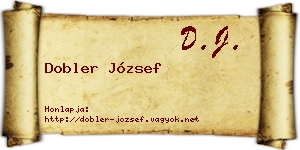 Dobler József névjegykártya